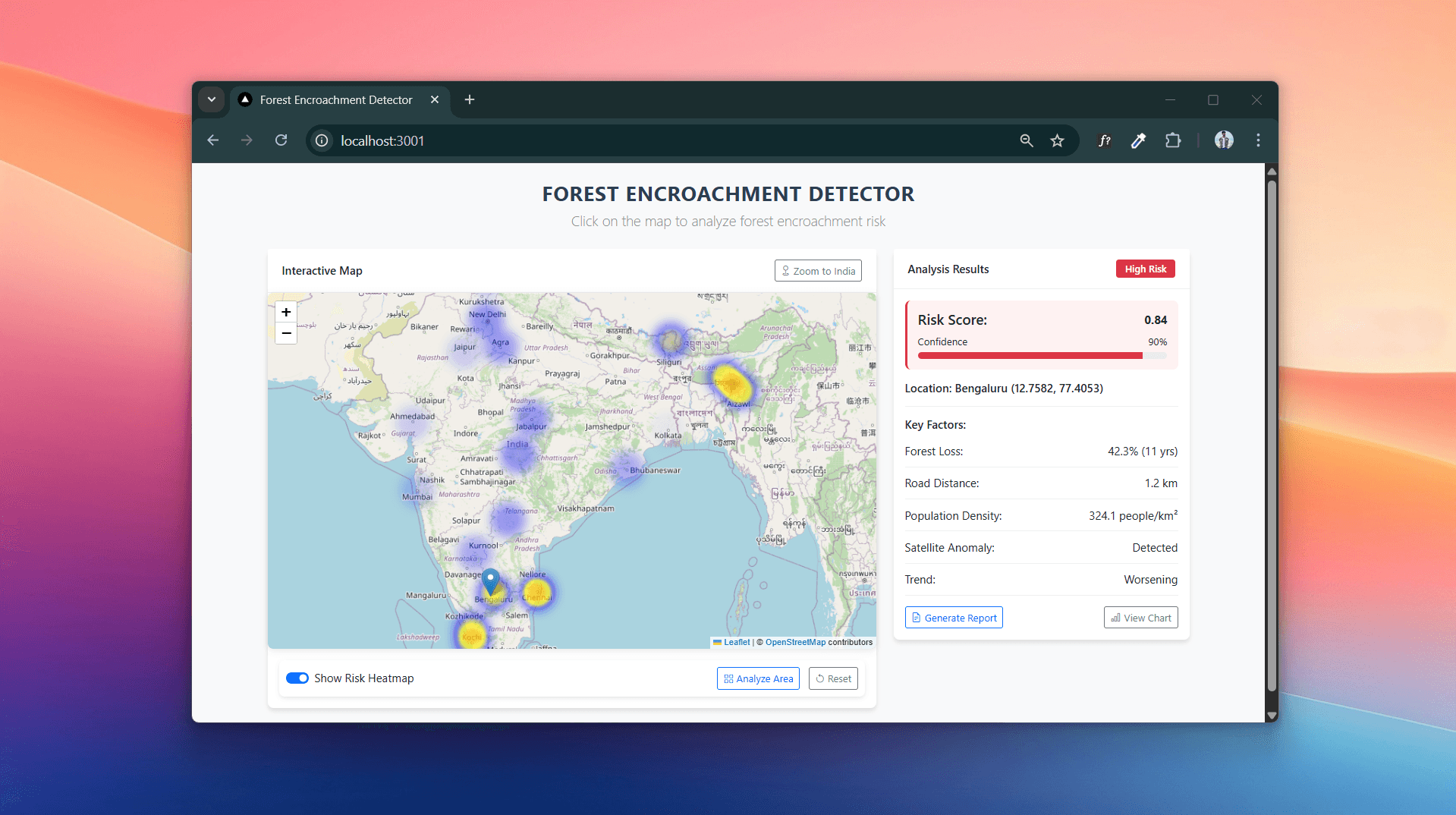 Forest Encroachment Risk Detector hero image