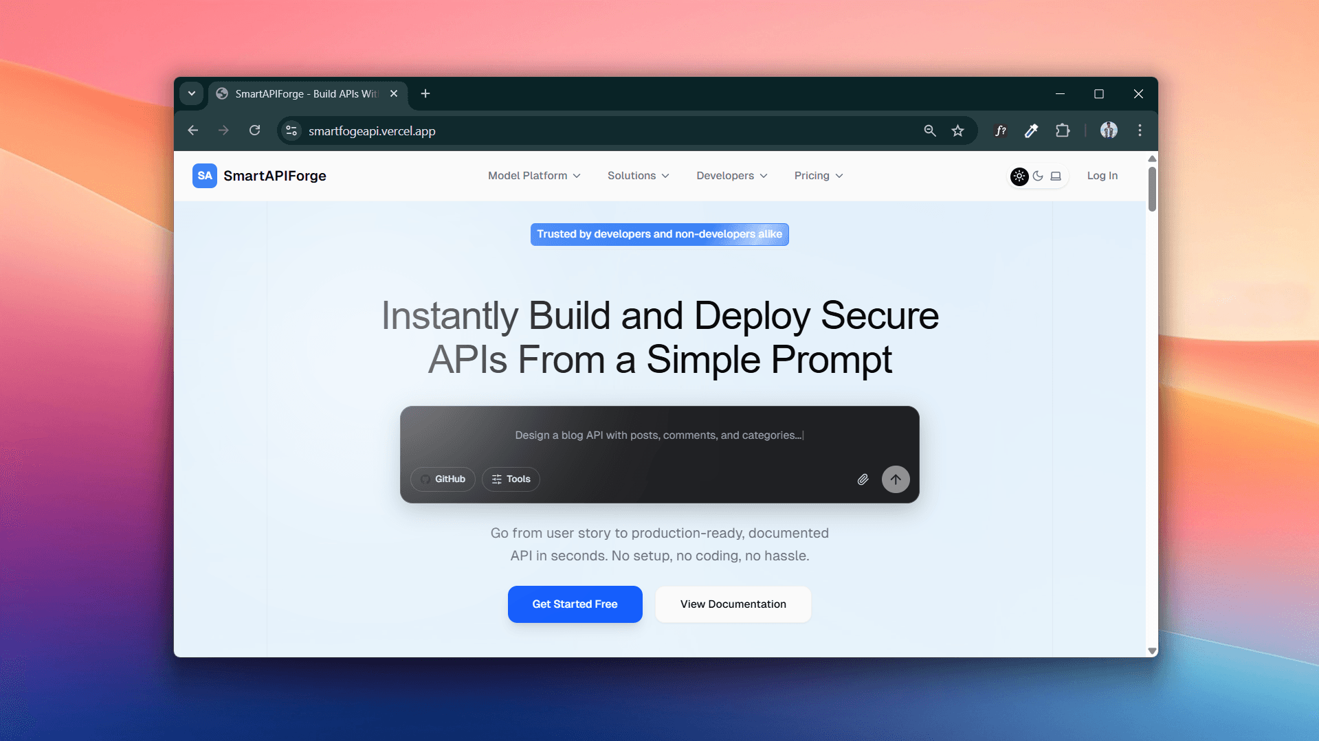 SmartAPI-forge hero image